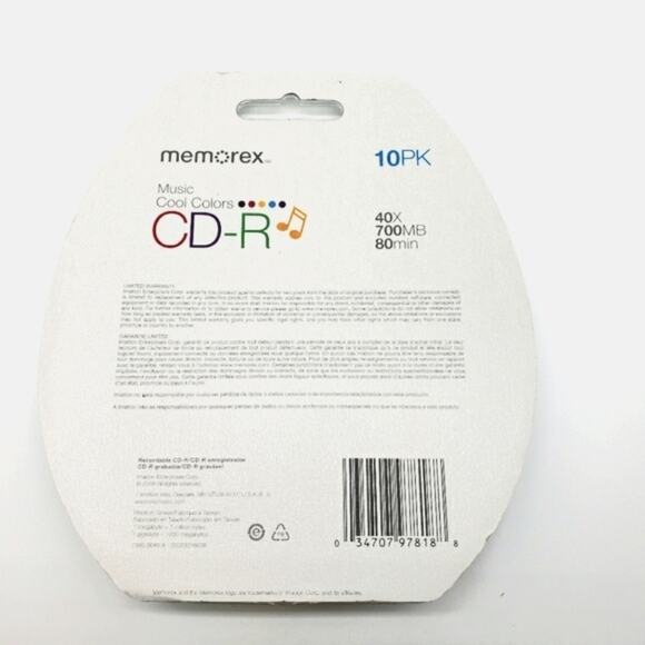 Music Cool Colors Memorex 10Pk CD-R - Picture 4 of 5